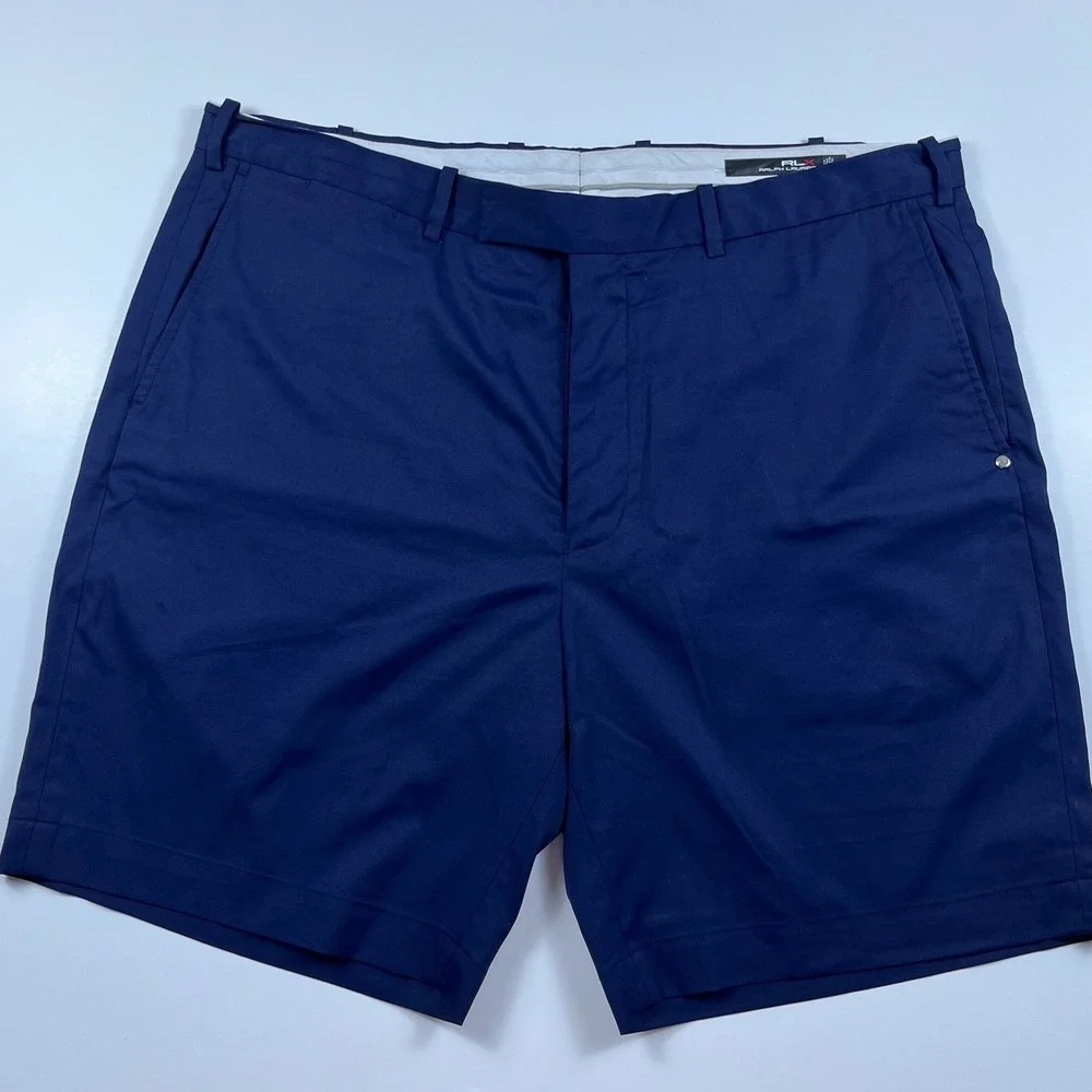 RLX Ralph Lauren Mens Golf Shorts Navy Blue Classic Fit Size 38 Performance